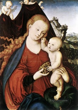  Luca Lienzo - Virgen y el Niño Lucas Cranach el Viejo